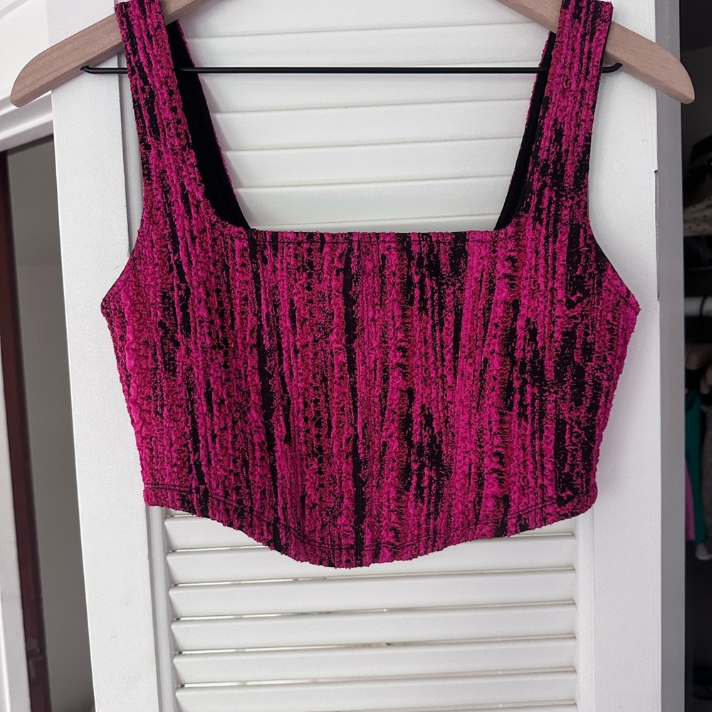 Zara Pink and Black Women's Top